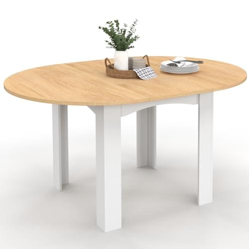Table à Manger Ronde Extensible Dona 4-8 Table à Manger Ronde Extensible Dona 4-8
