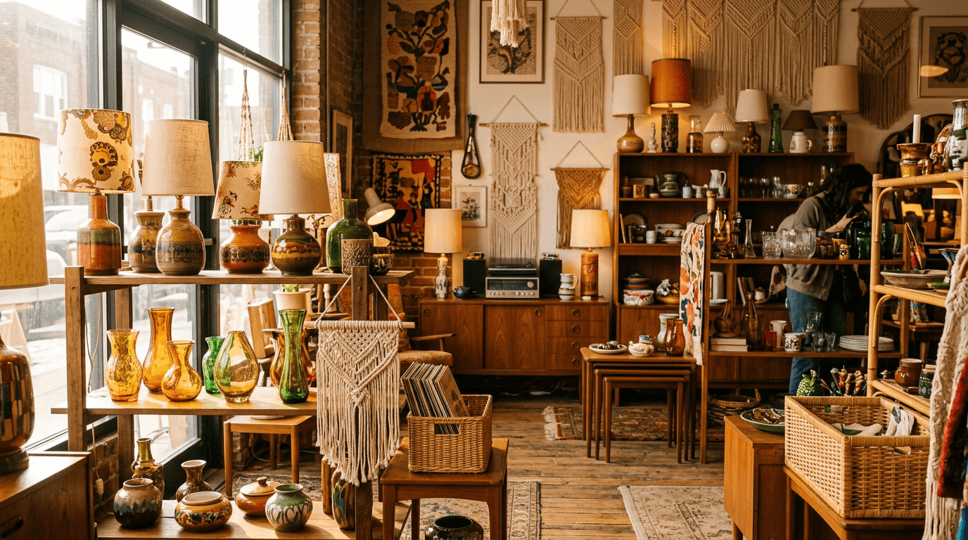 Où trouver les meilleures pièces déco vintage 70s ?