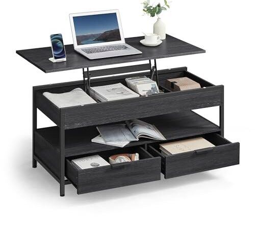 VASAGLE Table Basse avec Plateau Relevable VASAGLE Table Basse avec Plateau Relevable