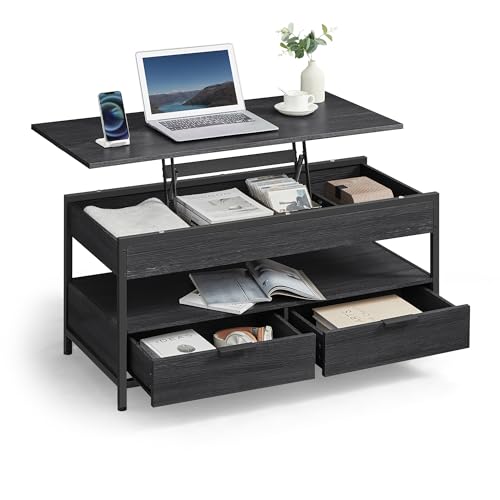 VASAGLE Table Basse avec Plateau Relevable VASAGLE Table Basse avec Plateau Relevable