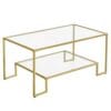 VASAGLE Table Basse en Verre Trempé