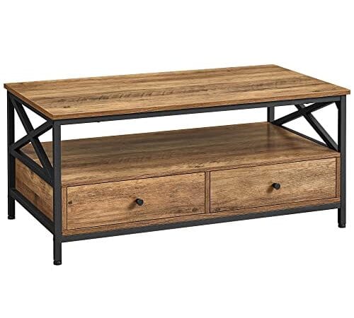 VASAGLE Table Basse Industrielle avec Rangement VASAGLE Table Basse Industrielle avec Rangement