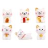 12 Mini Figurines de Chat Maneki Neko 12 Mini Figurines de Chat Maneki Neko