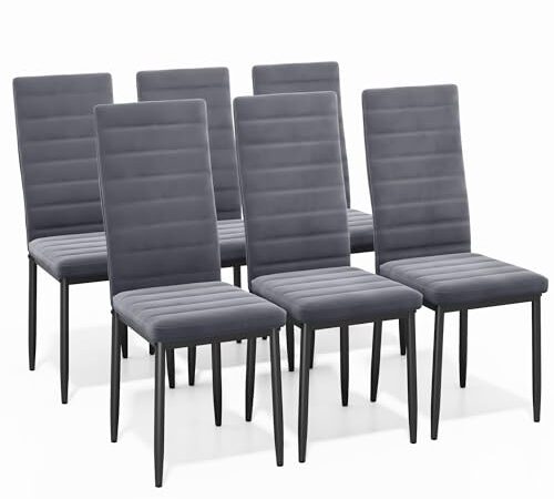 Bealife 6 Chaises Salle à Manger Velours