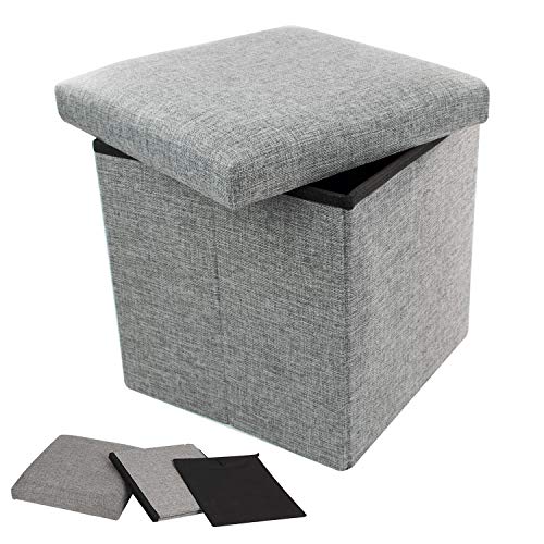 Boîte de Rangement Ottomane Pliable