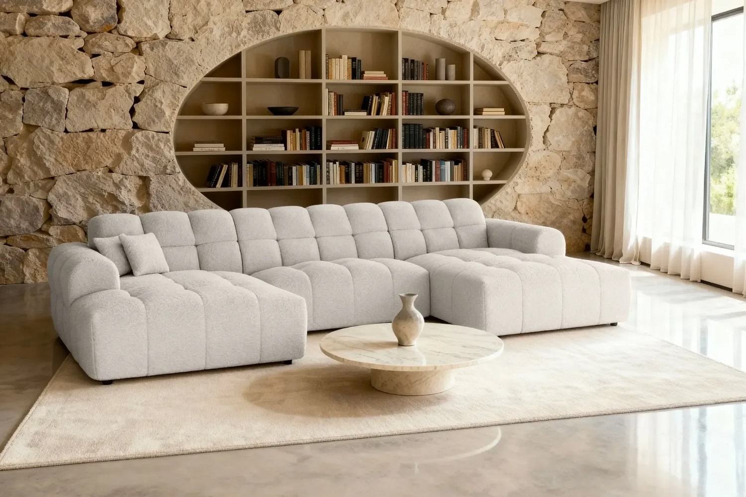 Canapé panoramique dans un salon