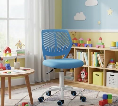 Chaise de Bureau Enfant Réglable et Pivotante