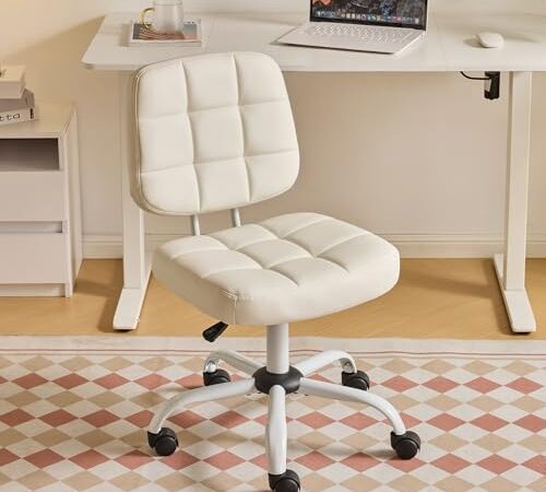 Chaise de Bureau Mignonne Réglable en Cuir