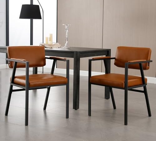 Chaise de Cuisine en Cuir PU Lot de 2