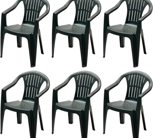 Chaise de Jardin Empilable Tomaino - Lot de 6 Chaise de Jardin Empilable Tomaino - Lot de 6