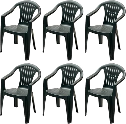 Chaise de Jardin Empilable Tomaino - Lot de 6