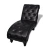 Chaise Longue Boutons Cuir Marron Chaise Longue Boutons Cuir Marron