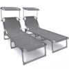Chaise Longue Pliable avec Pare-Soleil Chaise Longue Pliable avec Pare-Soleil