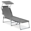 Chaise Longue Pliante avec Pare-Soleil Chaise Longue Pliante avec Pare-Soleil