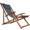 Chaise Longue Pliante en Bois Anthracite Chaise Longue Pliante en Bois Anthracite
