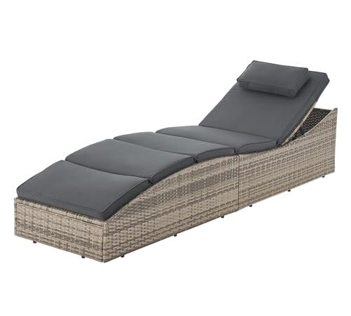 Chaise Longue Pliante Lamia en Polyrotin Chaise Longue Pliante Lamia en Polyrotin