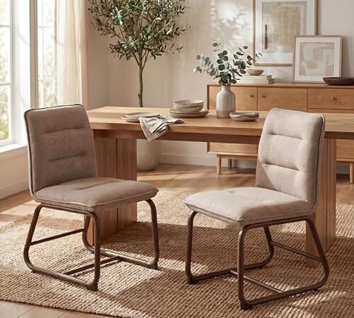 Chaise Moderne en Lin Lot de 2 Chaise Moderne en Lin Lot de 2
