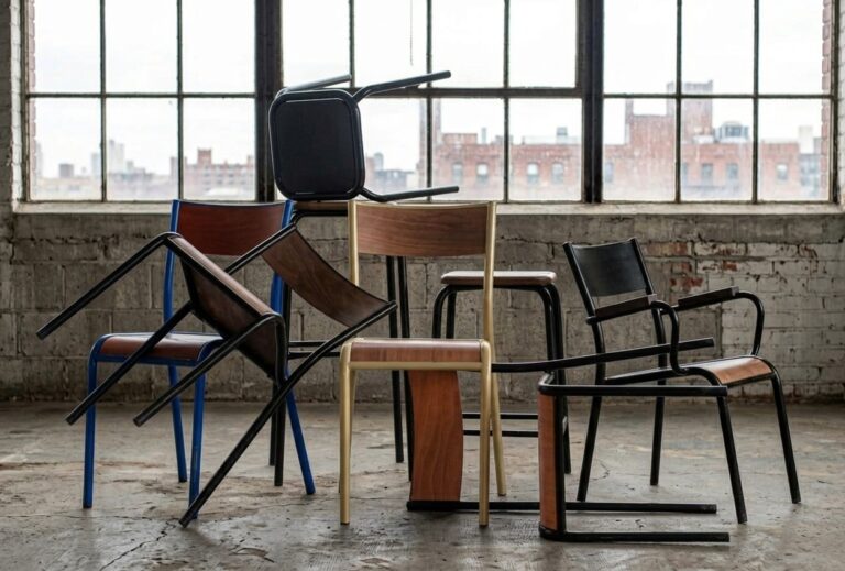 Chaises Mullca originales et rééditées, dans un cadre industriel Comment reconnaître une véritable chaise Mullca ?