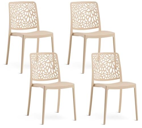 Chaises de Jardin Empilables en Polypropylène