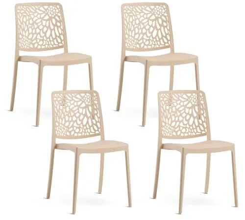 Chaises de Jardin Empilables en Polypropylène
