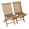 Chaises de Jardin Pliantes en Teck Naturel Chaises de Jardin Pliantes en Teck Naturel