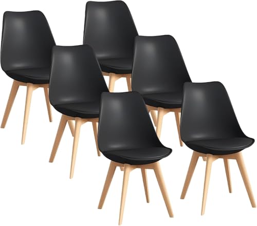 Chaises de Salle à Manger Scandinaves - Lot de 6 Chaises de Salle à Manger Scandinaves - Lot de 6