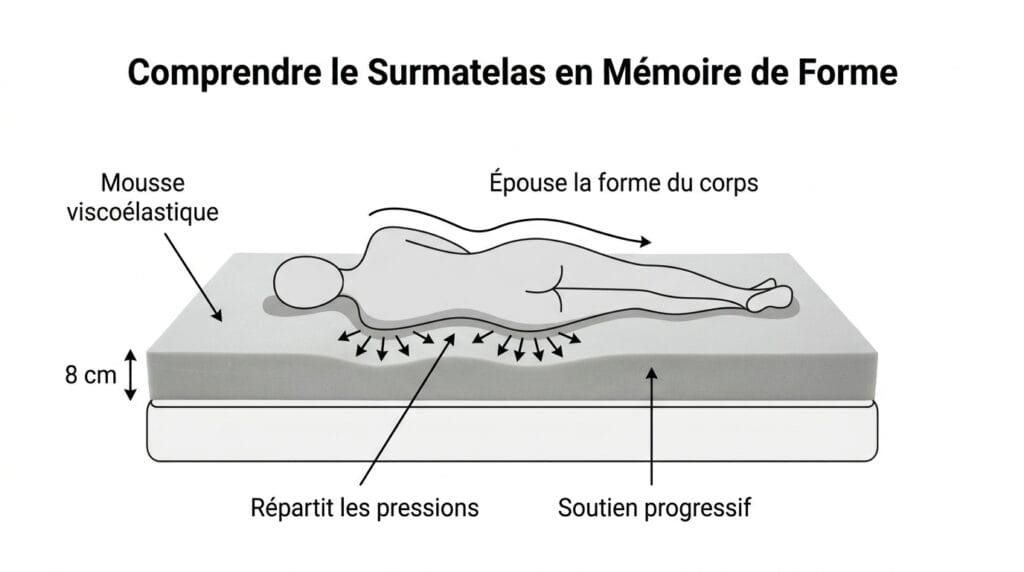 Schéma Matelas à mémoire de forme