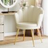 Ckaff Fauteuil Coquillage en Velours Beige Ckaff Fauteuil Coquillage en Velours Beige
