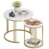 Dripex Lot de 2 Tables Basses Gigognes Dripex Lot de 2 Tables Basses Gigognes