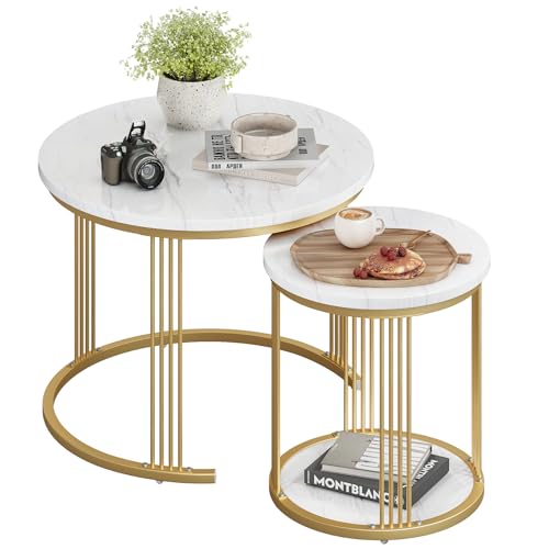 Dripex Lot de 2 Tables Basses Gigognes Dripex Lot de 2 Tables Basses Gigognes