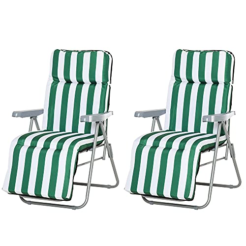Ensemble de 2 Chaises Longues de Jardin Ensemble de 2 Chaises Longues de Jardin