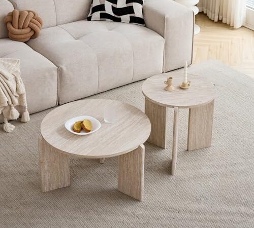Ensemble de 2 Tables Basses Nordiques Modernes Ensemble de 2 Tables Basses Nordiques Modernes