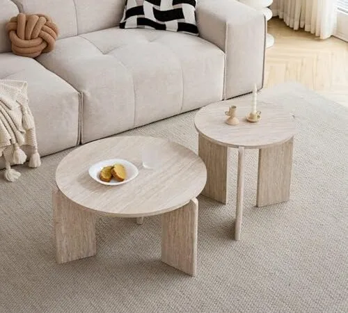 Ensemble de 2 Tables Basses Nordiques Modernes