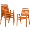 Ensemble de 4 chaises de jardin empilables Ensemble de 4 chaises de jardin empilables