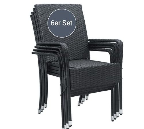 Ensemble de 6 chaises de jardin Yoro Ensemble de 6 chaises de jardin Yoro