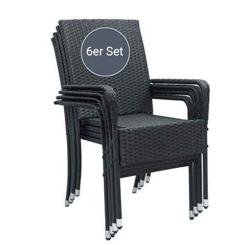 Ensemble de 6 chaises de jardin Yoro Ensemble de 6 chaises de jardin Yoro