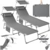 Ensemble de Chaises Longues Pliantes