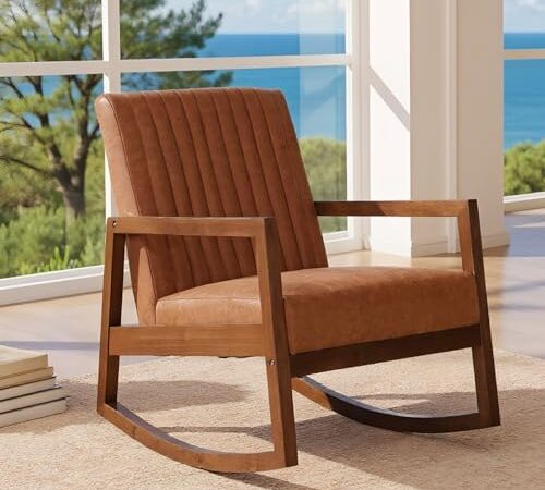 Fauteuil à Bascule en Cuir PU