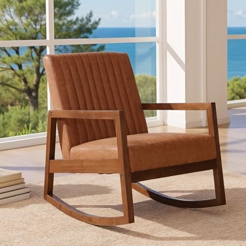 Fauteuil à Bascule en Cuir PU Fauteuil à Bascule en Cuir PU