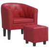 Fauteuil Cabriolet avec Repose-Pied Bordeaux Fauteuil Cabriolet avec Repose-Pied Bordeaux