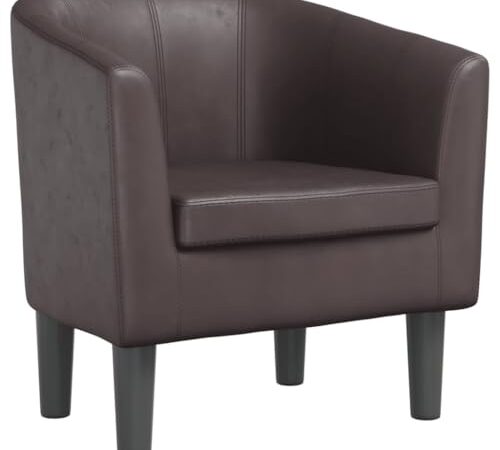 Fauteuil Cabriolet Marron Chic et Confortable Fauteuil Cabriolet Marron Chic et Confortable