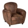 Fauteuil Club Stanis en Cuir Vieilli Fauteuil Club Stanis en Cuir Vieilli