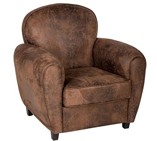 Fauteuil Club Stanis en Cuir Vieilli Fauteuil Club Stanis en Cuir Vieilli