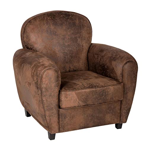 Fauteuil Club Stanis en Cuir Vieilli Fauteuil Club Stanis en Cuir Vieilli