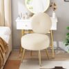 Fauteuil Coiffeuse en Velours Beige Fauteuil Coiffeuse en Velours Beige