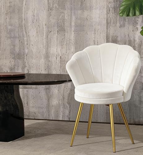 Fauteuil Coiffeuse en Velours Blanc Fauteuil Coiffeuse en Velours Blanc