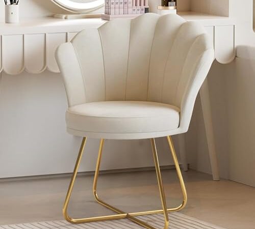 Fauteuil Coiffeuse en Velours Rembourré