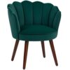 Fauteuil Coquillage Velours Élégant