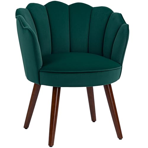Fauteuil Coquillage Velours Élégant