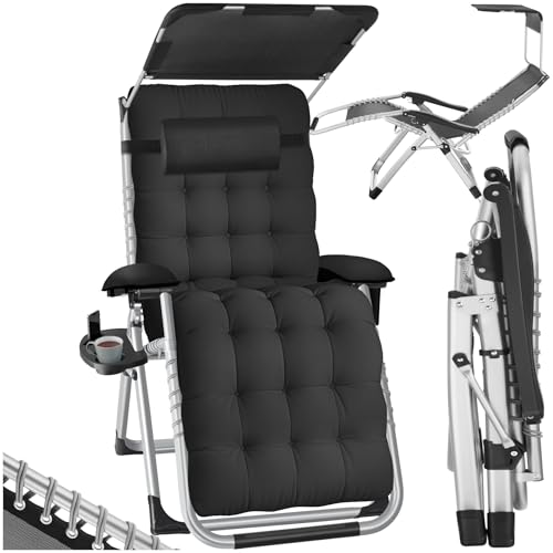 Fauteuil de Jardin Pliable avec Pare Soleil Fauteuil de Jardin Pliable avec Pare Soleil